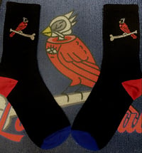 Image 1 of Love Skull Cardinal Socks 