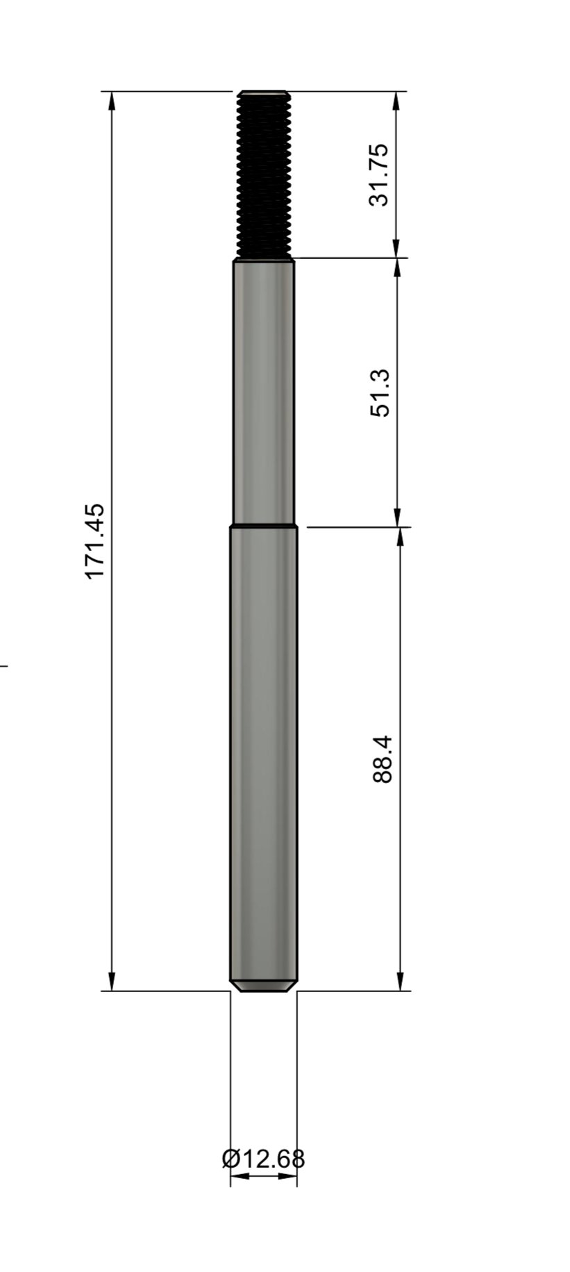 Titanium shifter rod replacement.