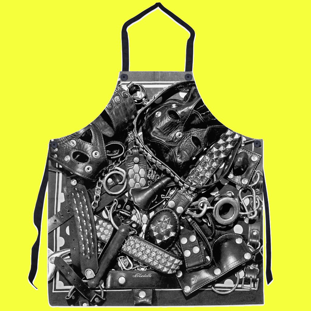 Image of LEATHER PRINT APRON 