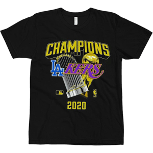 Image of Champions LAkers 2020 Trophy & Team Photo T-Shirts