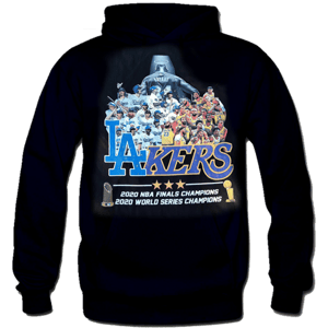 Image of LAkers 2020 Championship and Team Photo Pull-Over Hoodie