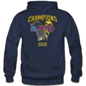 Image of LAkers 2020 Championship and Team Photo Pull-Over Hoodie