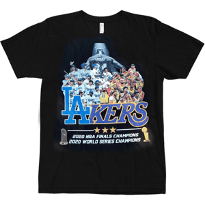 Image of Champions LAkers 2020 Trophy & Team Photo T-Shirts