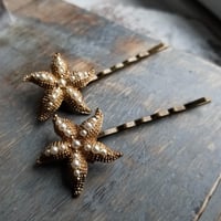 Image 1 of Vintage Starfish Bobby Pins