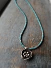 Thai Silver Blossom Turquoise Necklace