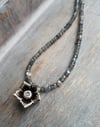 Lotus Flower + Labradorite Necklace