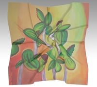 Image 2 of GlowUp Hemp Sprouts Silk Scarf