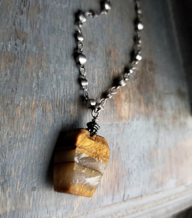 Matte Tigers Eye Necklace