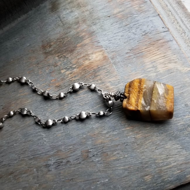 Matte Tigers Eye Necklace