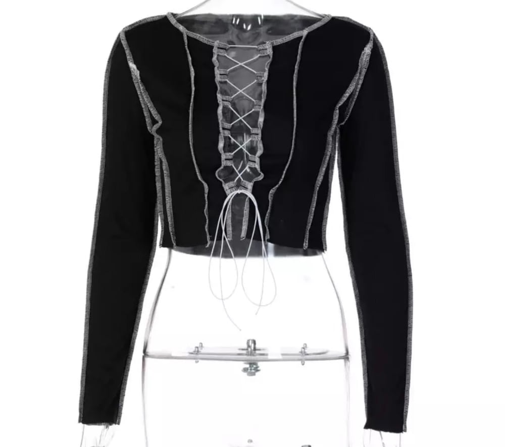 Image of Lace up Top