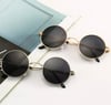 Vintage Retro Mirror With Metal Circle Frame Round Sunglasses For Men And Women