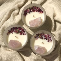 Rose Quartz Crystal Infused Candle