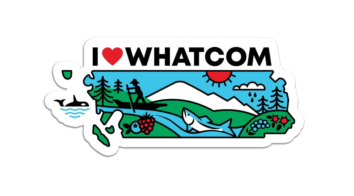 Bellingham Flag — I Heart Whatcom Sticker