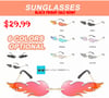 Rimless Wave Fire Flame Sunglasses For Women  