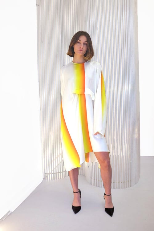 Image of Dress 1 - Silk twill - Sunray