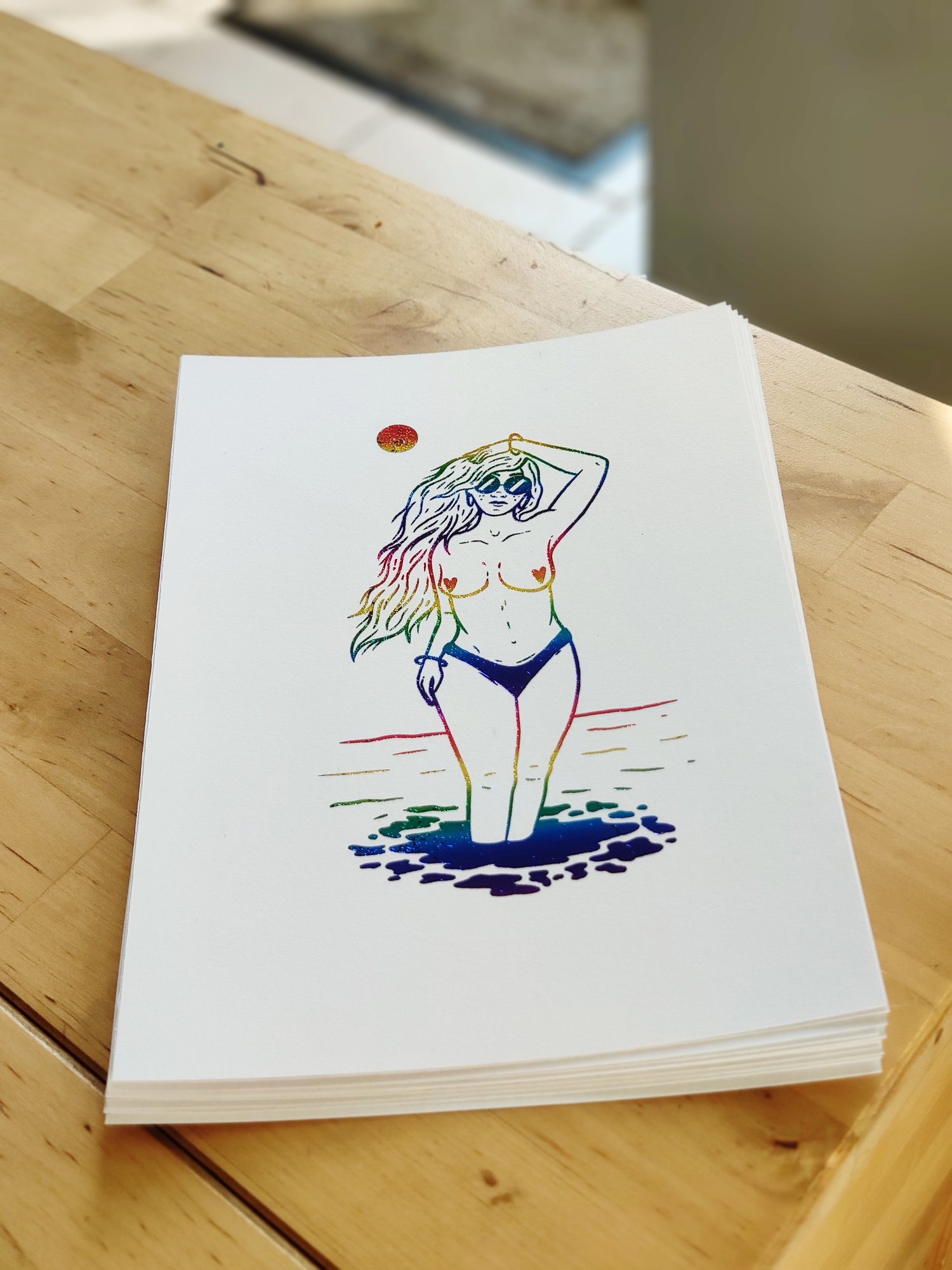 Image of 🌈 Rainbow Waterproof Girl💦