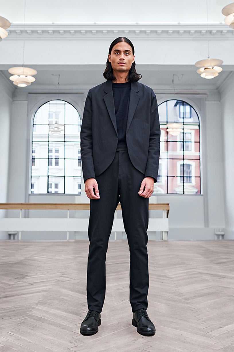 Image of Suit 1 - JACKET - Cotton twill - Black