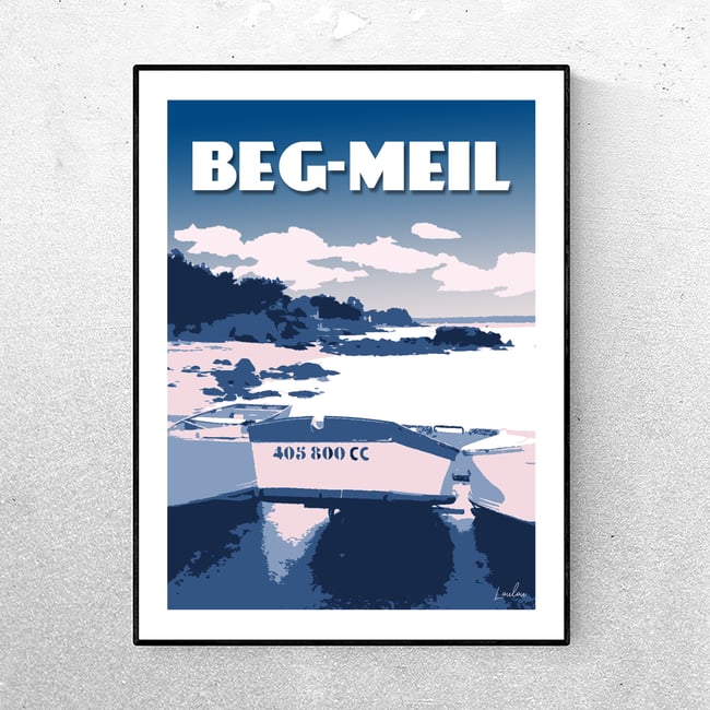 Affiche La cale de Beg-Meil - 2 versions 