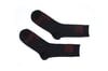 GRID black & red socks, by Thijs Verhaar