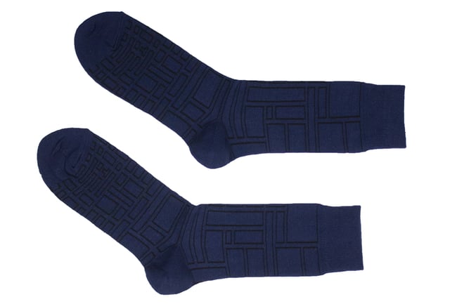 THESIS navy socks, by Thijs Verhaar