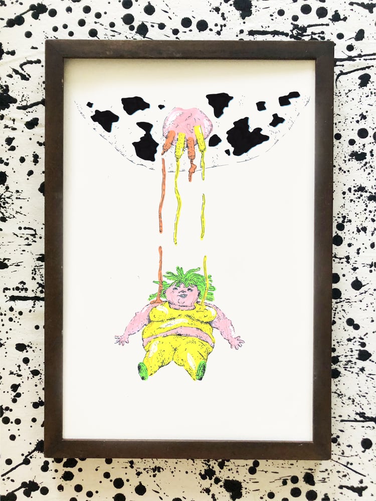 Image of Cow Lady Print