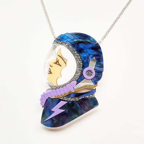 Image of Spacewoman Necklace - White 