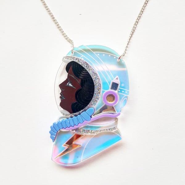 Image of Spacewoman Necklace - Woman of Colour