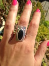 Onyx & Sterling Space Ring