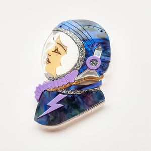 Image of Spacewoman Brooch - White 