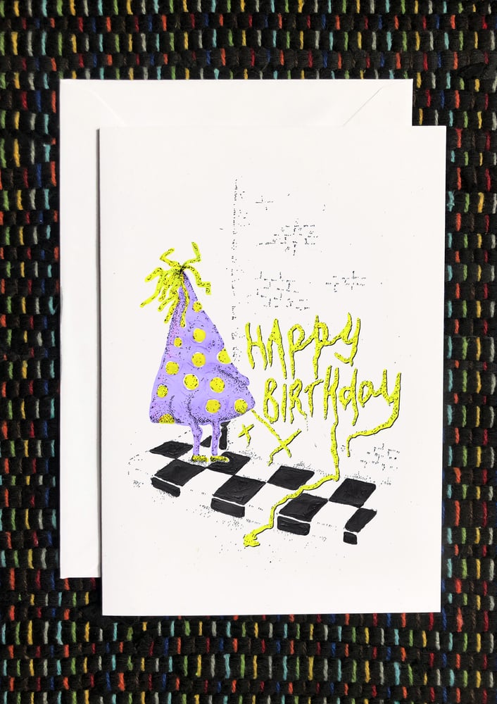 Image of Party Hat Happy Birthday Card