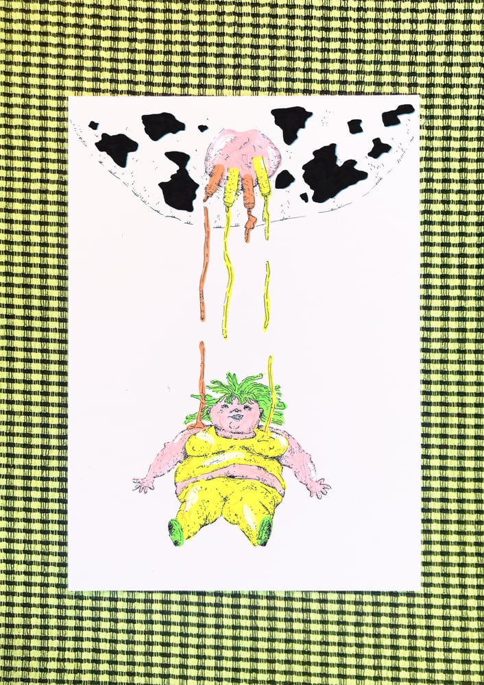 Image of Cow Lady Postcard