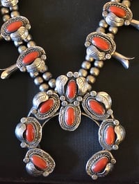 Image 2 of Antique Squash Blossom Necklace & matching Bracelet