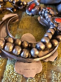 Image 5 of Antique Squash Blossom Necklace & matching Bracelet