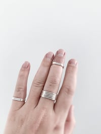 Image 4 of Slightly Smashed Rings in Sterling Silver