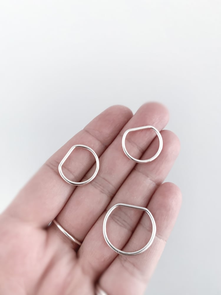 Image of Slightly Smashed Rings in Sterling Silver
