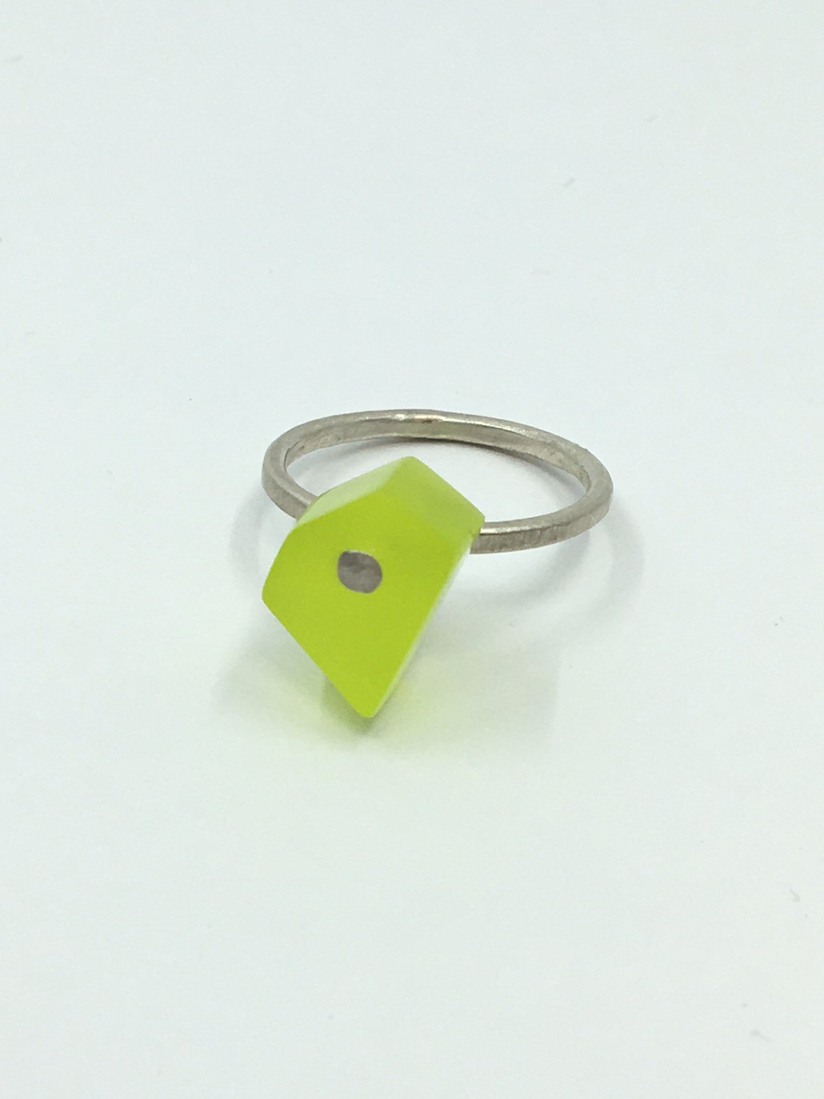 Acrylic and Silver Rings by Kelly Miller