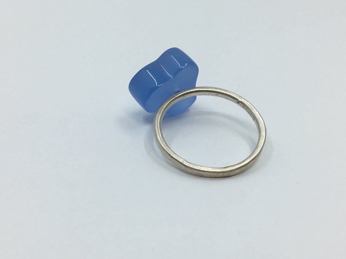 Acrylic and Silver Rings by Kelly Miller