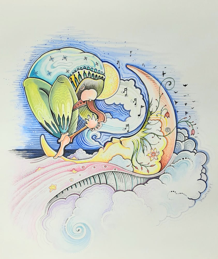 Image of Sweet Dreams Original Watercolor