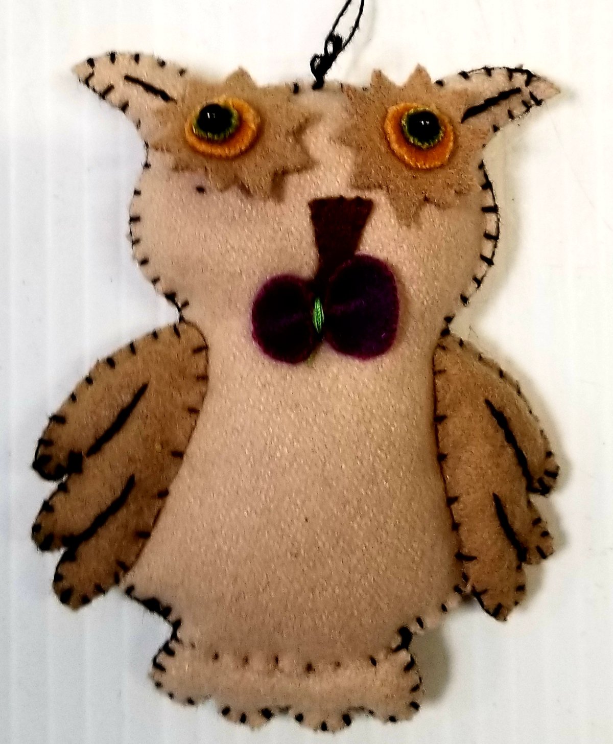 Image of Owl Hand-Felted Ornament
