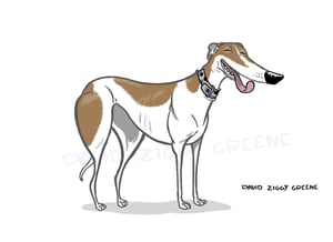 Happy Greyhound print