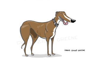 Happy Greyhound print