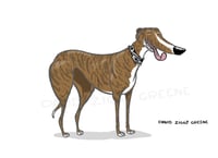 Image 1 of Happy Greyhound print