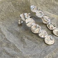 Image 3 of Long silver earrings - Long Droplet  Uisce Earrings