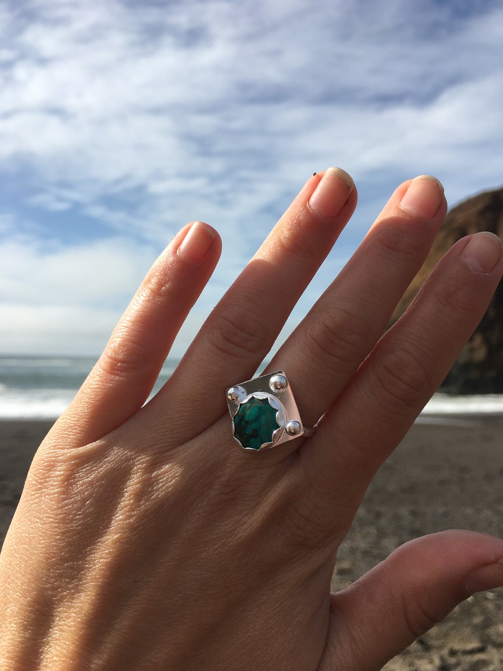 Image of Kingman Turquoise Space Queen Ring