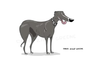 Happy Greyhound print