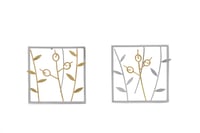 Honesty square brooch