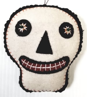 Image of Skull Head Hand-Felted Ornament
