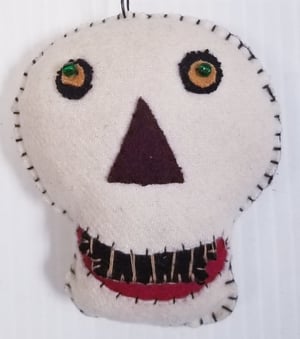 Image of Skull Head Hand-Felted Ornament