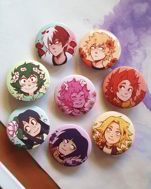 Image of BNHA Flower Buttons