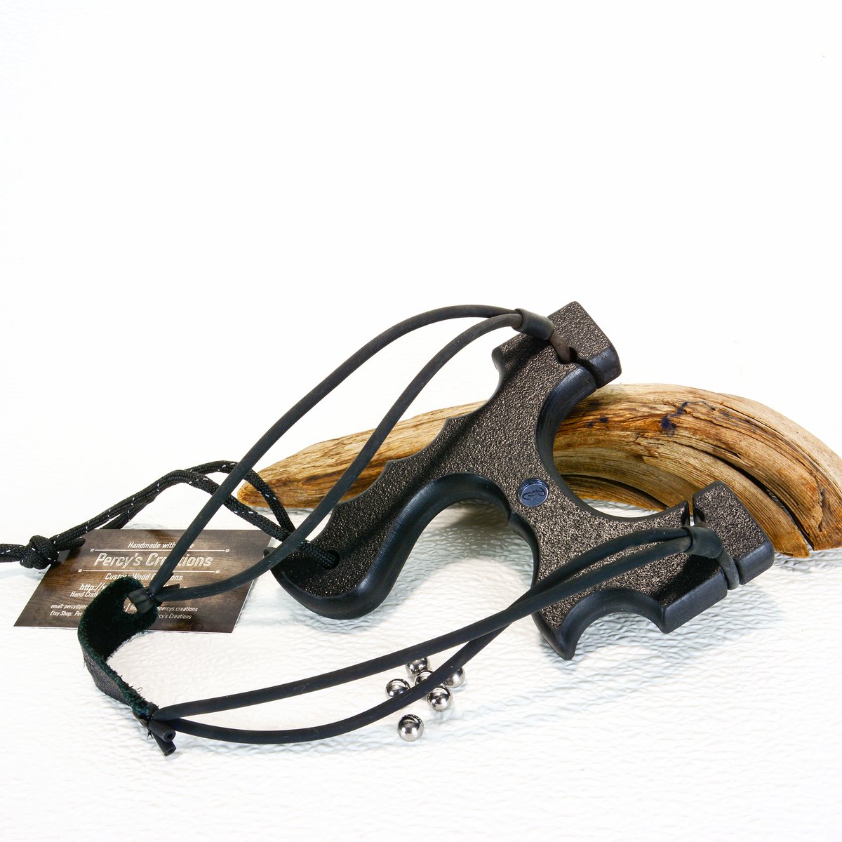 Slingshots Catapults, Black Textured Poly, The Menace, Hunter Gift